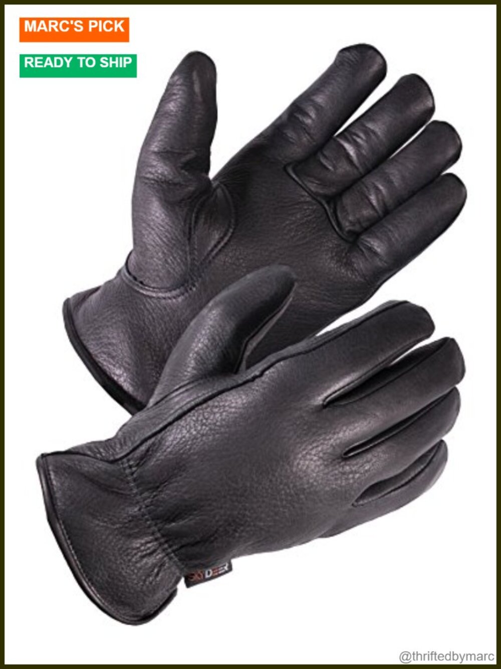 Deerskin Leather Winter Work Gloves 100G Thinsulate Insulated Thermal